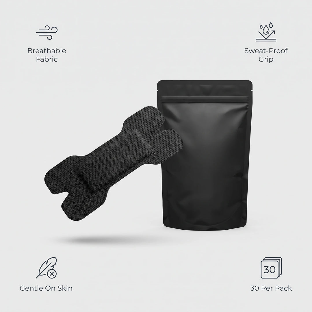 HUSD Nasal Strips — matte black, 30 per pack