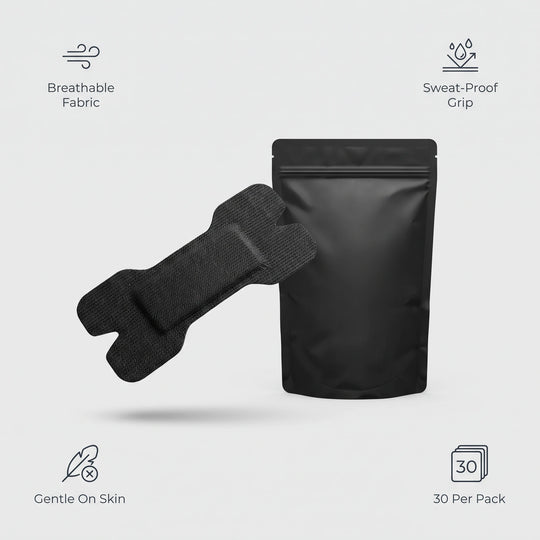 HUSD Nasal Strips — matte black, 30 per pack