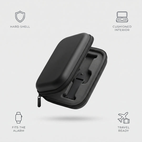 Alarm Travel Case — hard shell with a moulded interior