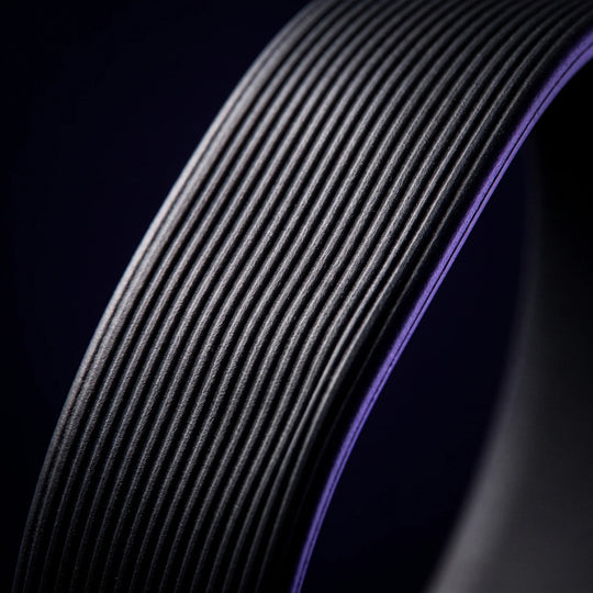 Macro of the ribbed silicone strap